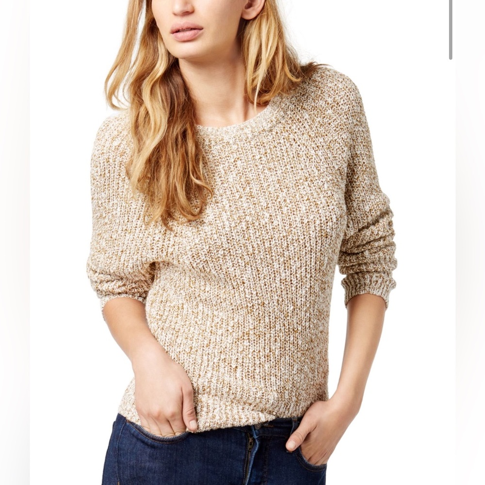 Free People Electric City Pullover Sweater Size Medium Cream OB560520